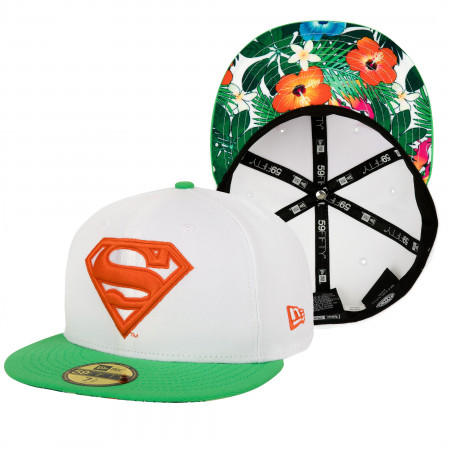 Superman Floral Brim New Era 59Fifty Fitted Hat